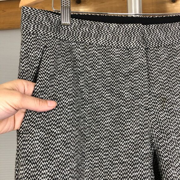 THEORY Louise Formation Wool Blend Houndstooth Trouser Pant Sz 10 - Picture 3 of 7